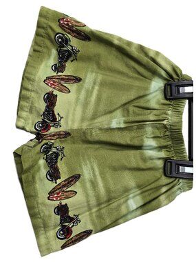 Vintage KYs Hawaiian Cotton Shorts 12 24 months 2T Motorcycle Surf Board Beach